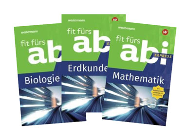 drei Buchtitel aus der Reihe Fit fürs Abi Express